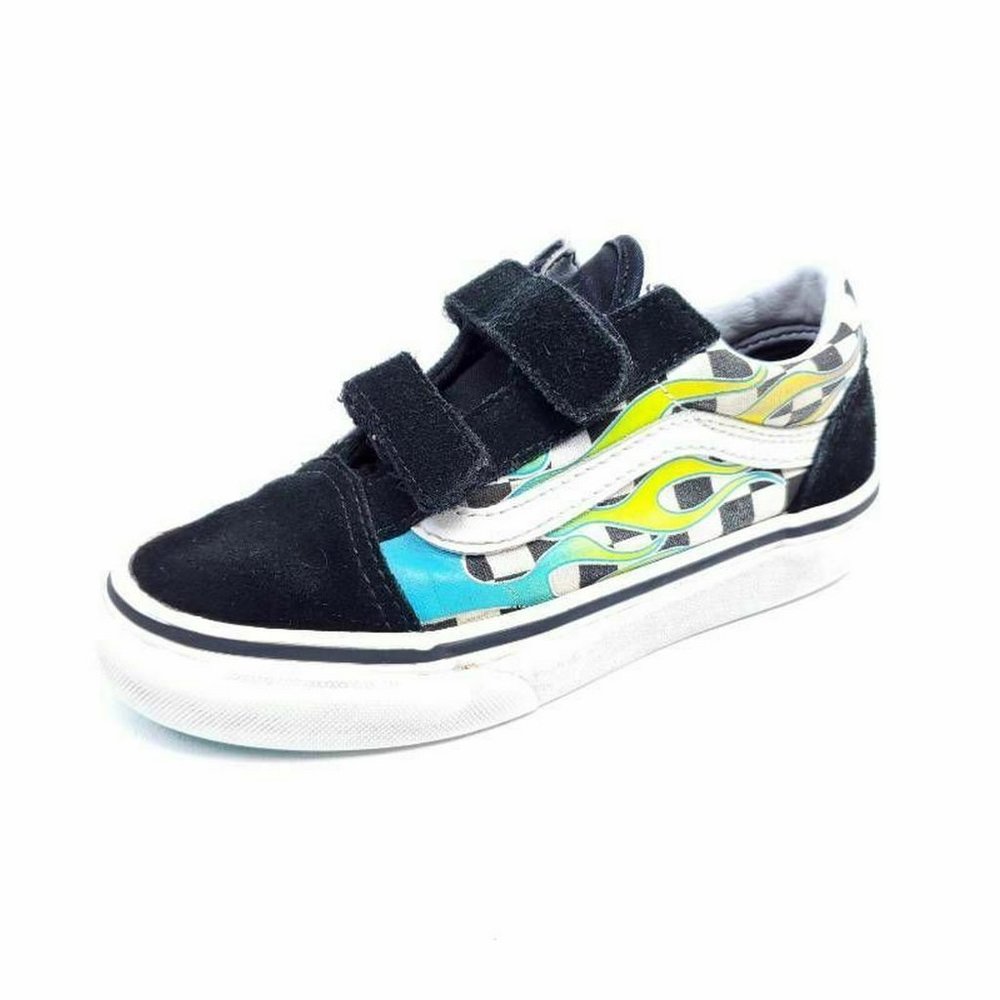 VANS Boys Size 12.5 Skate Sneakers Multicolor Blue